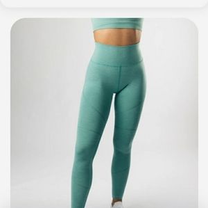 Jade green ALPHALETE leggings wore once size M